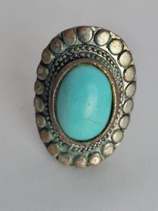 turquoise ring adjustable band - Picture 1 of 5