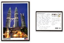 MALAYSIA  LARGE  POSTCARD STAMP -  PETRONAS TWIN TOWERS - KUALA LUMPUR