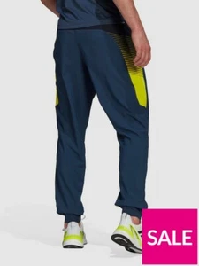 Mens adidas Track Pants (XS) Extra Small Navy / Yellow 28 Waist NEW - Picture 1 of 4