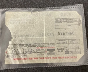 Recibo firmado 1987 por Valerie Bertinelli Van Halen - Imagen 1 de 13