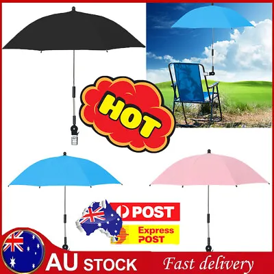 Chair Umbrella With Clamp For Patio Chair Beach Chairs Wheelchairs Golf Carts AU • 33.49$