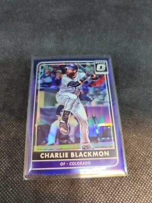 2016 Donruss Optic Purple Charlie Blackmon Colorado Rockies #134 - Image 1 of 2