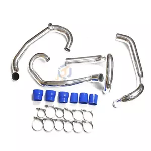 ALU Intercooler Piping + Silicone+Clamp fit 95 96 97 98 99 00 Subaru Impreza GC8 - Picture 1 of 4