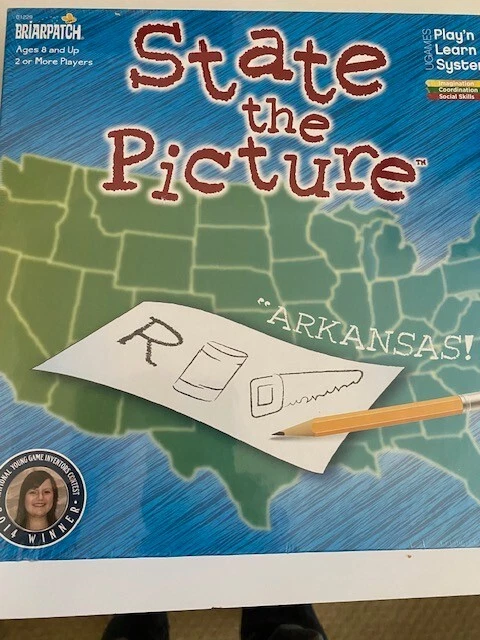 STATE THE PICTURE Learning Game Geography Social Studies Art Briarpatch  SEALED - Image 1 of 2