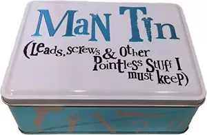 MAN TIN Storage Box Christmas Fathers Day Birthday Novelty Gift for Him - Picture 1 of 5