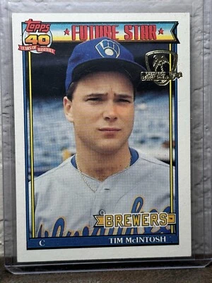 1991 Topps Operation Desert Shield #561 Tim McIntosh Milwaukee Brewers NM 3 - Image 1 of 2