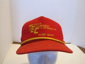 SOMBRERO DE COLECCIÓN MOUNTAIN TOP MARKETING TEC BOISE, ID PANA ROJO SNAPBACK USADO - Imagen 1 de 6