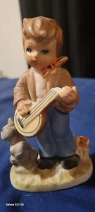 Vintage Arnart Junge mit Banjo - handbemalte Porzellanfigur 1548N - Bild 1 von 2
