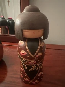 Vintage Hand painted Japanese large  Kokeshi Doll 7.5” - Picture 1 of 2
