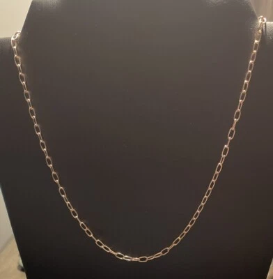 NUEVO Auténtico Collar Pandora Chapado en Oro Rosa 14k y Cadena de Eslabones S925 19.7 pulgadas Foto 1 de 4