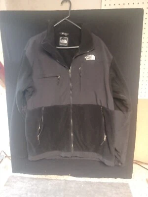 North Face Black Denali Hooded Fleece Jacket XL Full Zip Vented Polartec Mens - Image 1 of 4