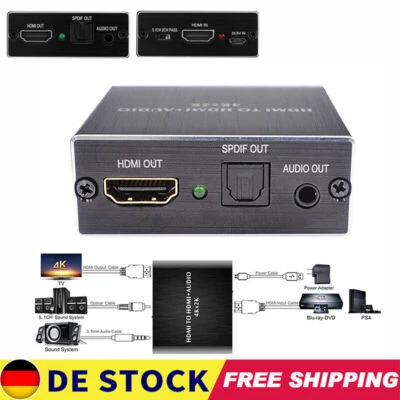 HDMI Stereo Audio Extractor Converter 4K * 2K HDMI to HDMI + Optical SPDIF 3.5mm - Bild 1 von 4