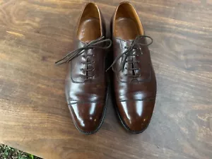 EDWARD GREEN Vintage Chelsea Dark Oak Leather Oxford Shoes UK 6.5 E 202 last - Picture 1 of 9