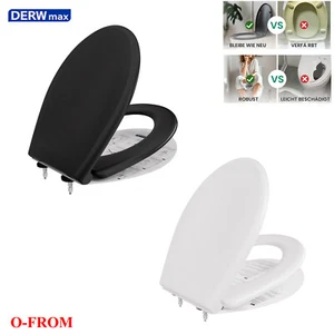 Toilettendeckel mit Absenkautomatik Toilettensitz oval WC Sitz Quick-Release - Bild 1 von 22