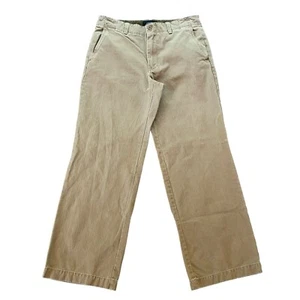 Express Y2K weites Bein Vintage Twill lässig hellbraun khaki Herrenhose Größe 34 x 32 gebraucht, in einwandfreiem Zustand - Bild 1 von 9