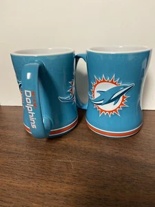 Miami Dolphins NFL 14 oz Ceramic Relief Coffee Mug - Picture 1 of 1
