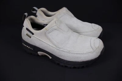 Merrell Polar Moc Size 6 Waterproof Dawn White Suede Slip On Polartec Womens  - Image 1 of 4