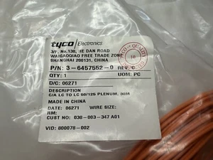 Tyco 3-6457552-0 C/A LC TO LC 50-125 Plenum, 30m - Photo 1/4
