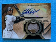 2017 Topps Tier One Auto Relic Starling Marte 13/30 #AT1R-SMA Camo Patch Auto