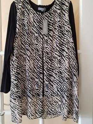 Debenhams Principles Animal Split Front Tunic Size 20 - Image 1 of 4