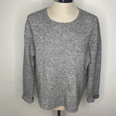 Suéter Ann Taylor Loft XL Gris Cuello Redondo Túnica Talla Grande Abertura Lateral Pull Over Foto 1 de 4