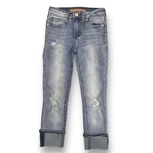 Joe's Jeans Youth Girl Size 12 Ankle Cuffed Denim Bottoms - Picture 1 of 2