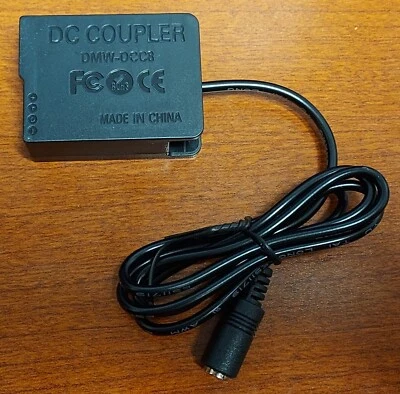 Batería ficticia DMW-DCC8 DC acoplador de alimentación para cámara Panasonic DMW-AC8 G5 G6 G7 GH2 Foto 1 de 2