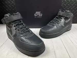 "Talla 12 - Nike Air Force 1 Mid ""Off Noir"" 2022 HALLOWEEN DQ7666-001 ¡NUEVO! - Imagen 1 de 12