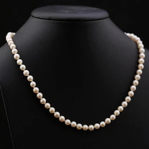 YUKIKO NAKAJ NATURPERLENKETTE 5 BIS 5,5 MM GOLDVERSCHLUSS BOX & PAPERS - Bild 1 von 8