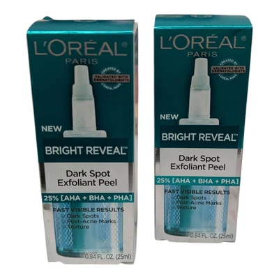 2 X L'Oreal Paris Bright Reveal Dark Spot Exfoliant Liquid Peel, 0.85 fl oz Ea. - Image 1 of 3