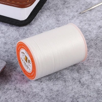 (White)160m/Roll 0.45mm Polyester Leather Sewing Round Waxed Thread Cord DI DW - Image 1 of 2