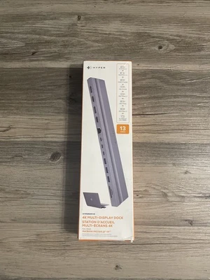 HYPER HyperDrive 4K Multi-Display Docking Station for 13-14" MacBook Air/Pro NEW - Image 1 of 4