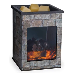 Electric Fireplace Wax Warmer, Mini Flameless Christmas Wax Melt Warmer - Picture 1 of 6