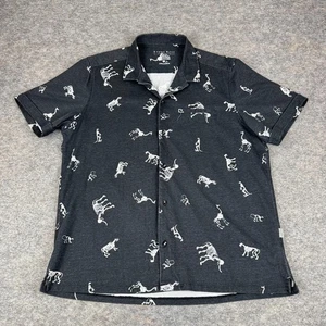 Stone Rose X-Ray T-Series Dry Touch Resort Collar Button Up Shirt Mens Medium M - Picture 1 of 12