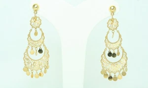 Orecchini pendenti da donna Chandelier in Oro Giallo 18 Kt nuovi - Foto 1 di 8