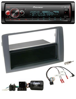 Pioneer Bluetooth USB Lenkrad DAB Autoradio für Fiat Idea 2006-2011 grau - Bild 1 von 4