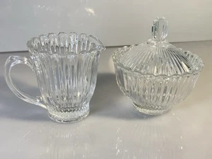Vintage Mikasa Crystal Sugar And Creamer w/Lid Set Excellent Condition - Picture 1 of 15