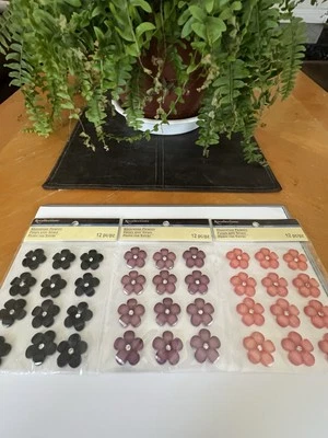 Rhinestone Flowers - 3 Pack-Scrapbooking Card Stickers Recollections - Image 1 of 4