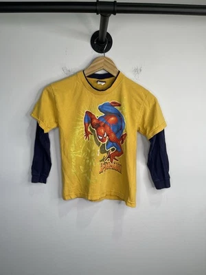 Camisa de Colección Amarilla Spider-Man Niños Jóvenes M 5/6 Gráfica Manga Larga Dibujos Animados Foto 1 de 4