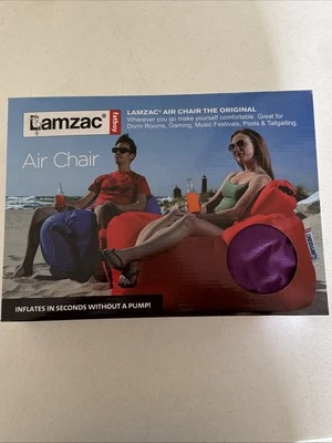 Lamzac Fatboy The Air Chair Original Inflado Sin Bomba Púrpura  Foto 1 de 2