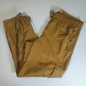 C&C California Womens Cargo Pants Large Gold High Rise Tie Waist Gorpcore Jogger - Picture 1 of 8