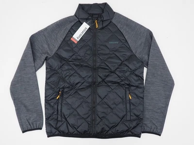 NEW! Saucony Boulder OysterPuff Men's Medium Black/ Gray Running Jacket - Image 1 of 4