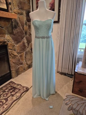 Vestido de noite feminino Speechless perfeito sem alças formatura júnior tamanho 9 novo com etiquetas - Imagem 1 de 4