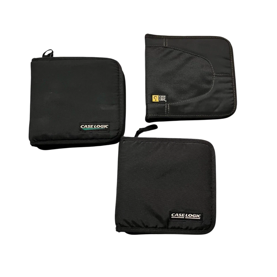 Lot of 3 VTG Case Logic Case Sleeve Soft Zip CD/DVD/Bluray Disc Holders - Image 1 of 4