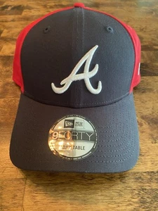 Neu mit Etikett New Era MLB Atlanta Braves 9forty Mütze verstellbar, marine/rot - Bild 1 von 2