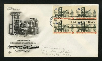 1973 FDC sc 1476 Printer and Patriots First Day Cover Portland, Oregon - Image 1 of 2