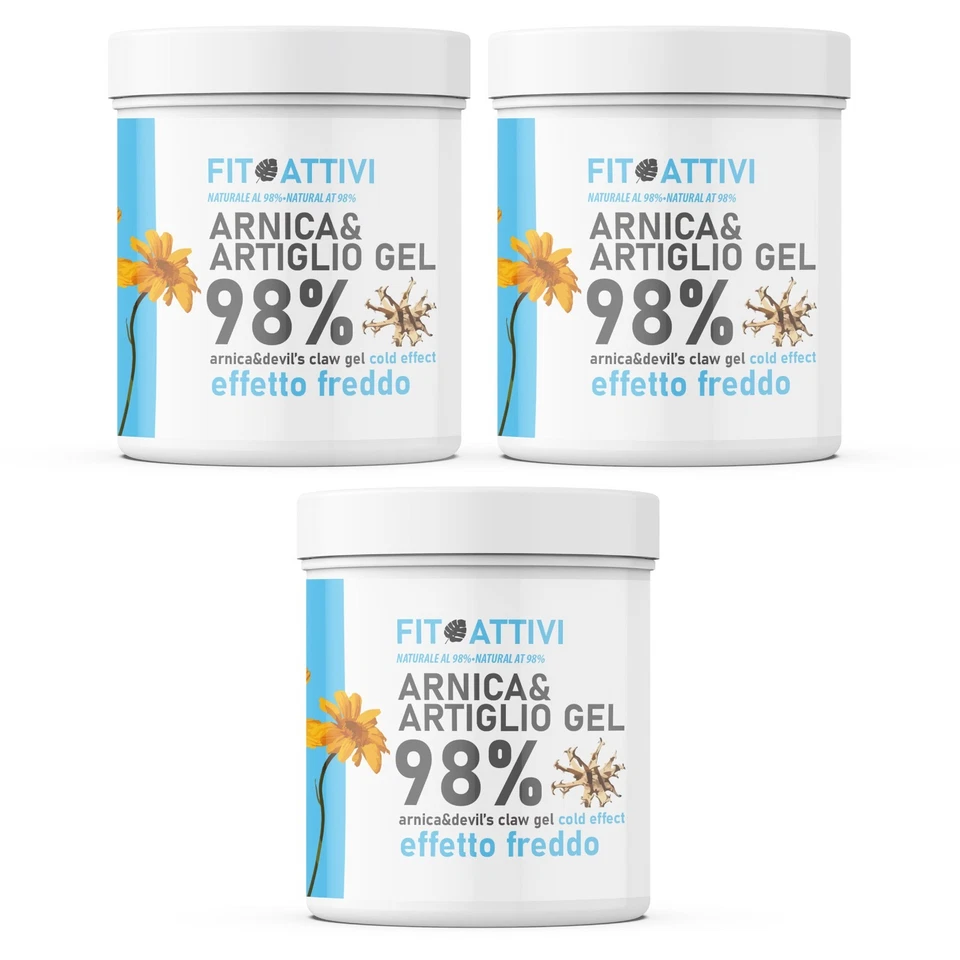 Arnica e Artiglio Effetto Freddo 98% Gel 3x550ml FITOATTIVI - Immagine 1 di 4