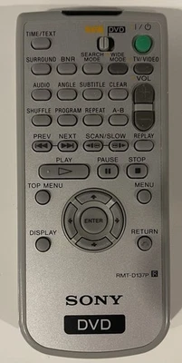 Genuine Sony Remote Control For RMT-D137P Silver Replacement Remote - Image 1 of 3