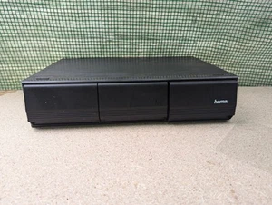 Vintage hama Audio Cassette Tape Storage Cabinet Case Box. Holds 36. Black Ash - Picture 1 of 2