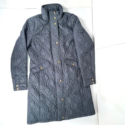 Land's End Puffer Jacket Women's S Small (6-8) Black Long Coat Quilted Primaloft - Image 1 of 4